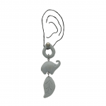 Pendientes Maxi oval elefante y hoja classic CQ
